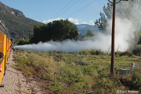 Durango and Silverton Narrow Gauge Railroad Brake Check and Blowdown